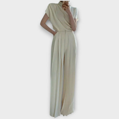 Női Magas Derékú Plisszírozott Nadrág