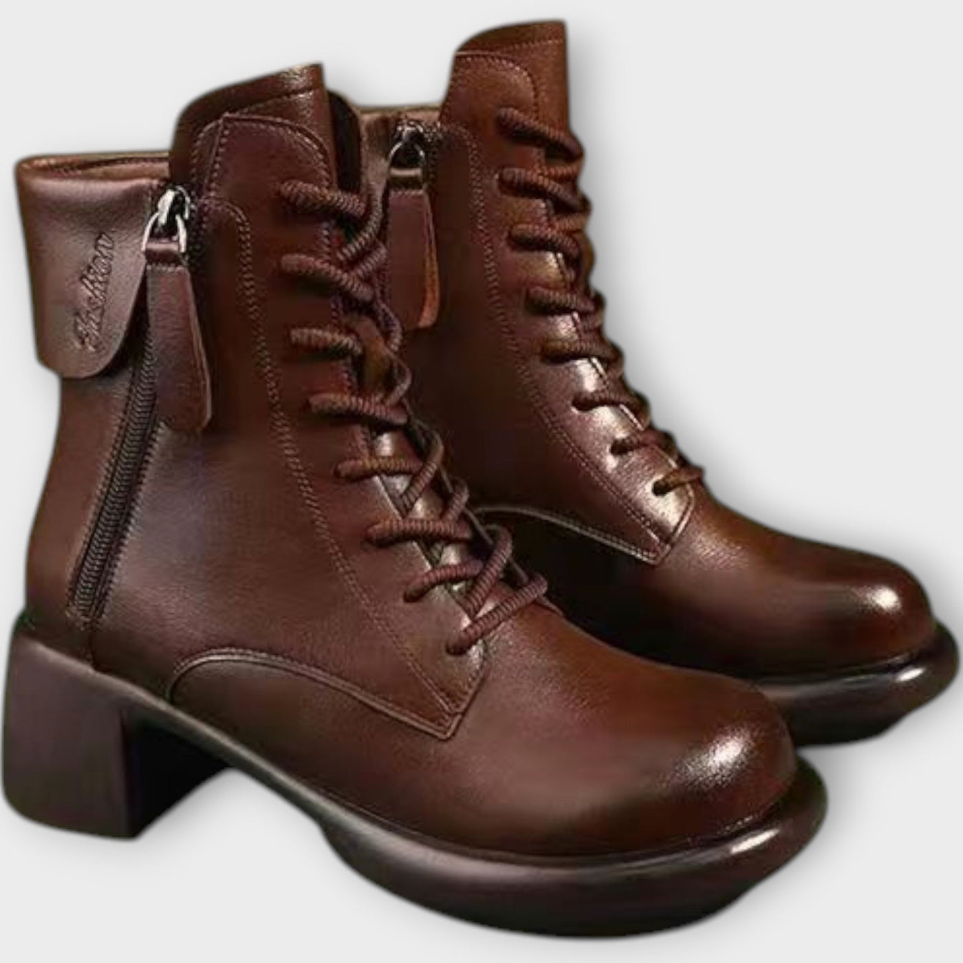 Klasszikus Chunky Sarok Fűzős Csizmák