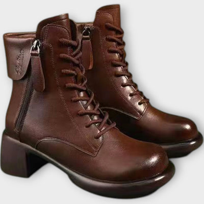 Klasszikus Chunky Sarok Fűzős Csizmák