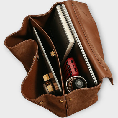 Eredeti Suede Válltáska Teljes Bőr Béléssel