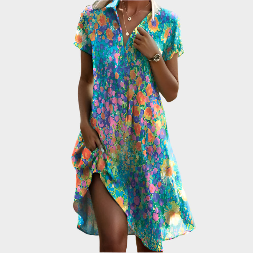 Vintage Boho V-nyakkal