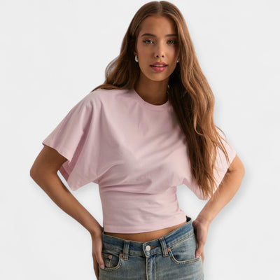 Blúz kényelmes, széles ujjal