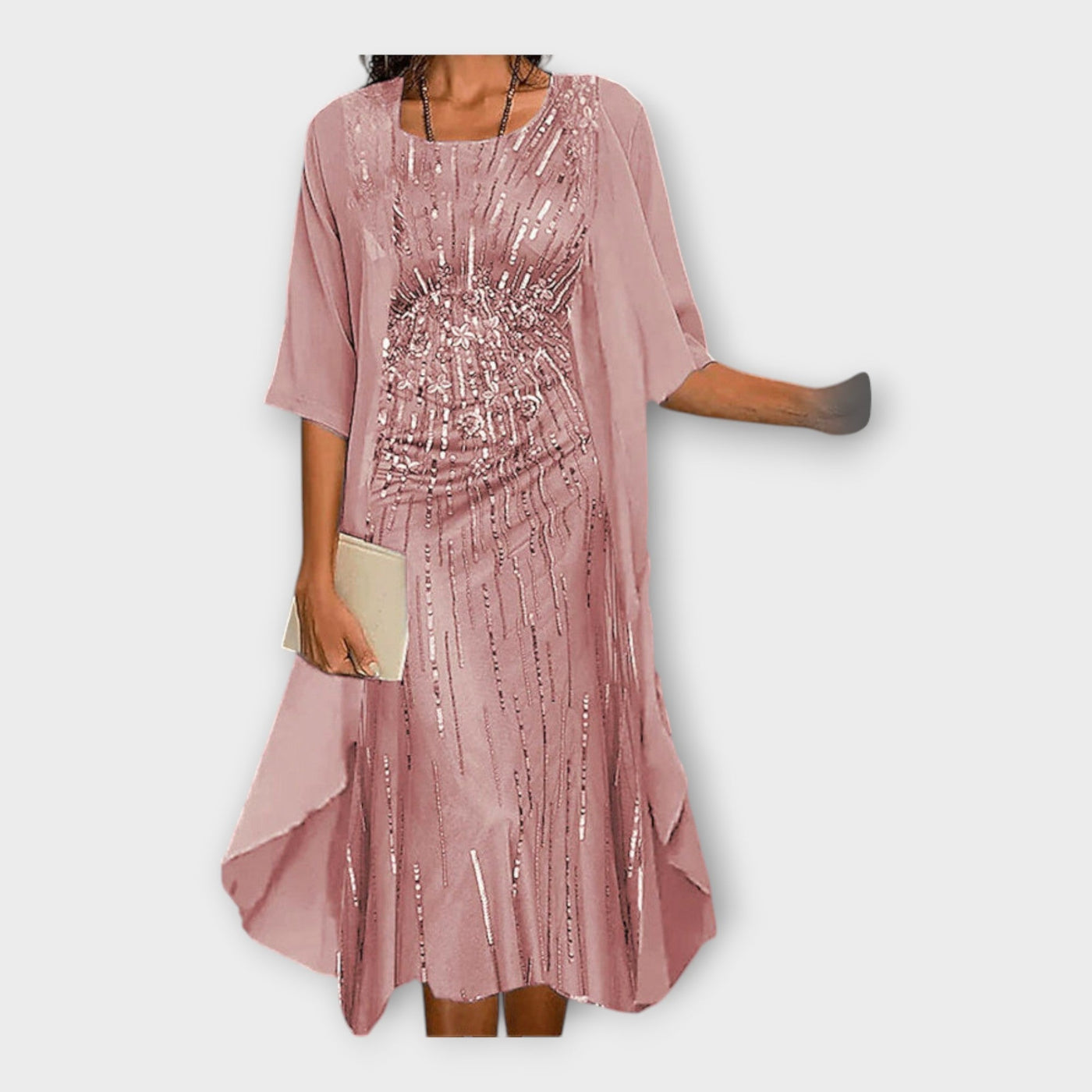 Levegős Ruha Külső Kabáttal és Mintákkal