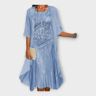 Levegős Ruha Külső Kabáttal és Mintákkal