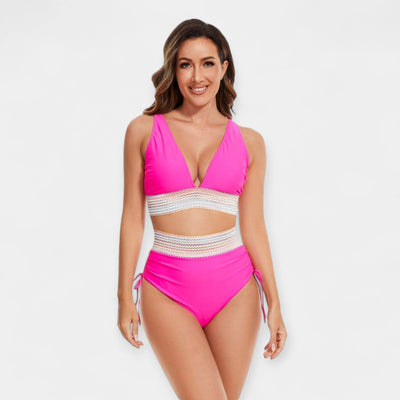 Magas derekú bikini párnázással