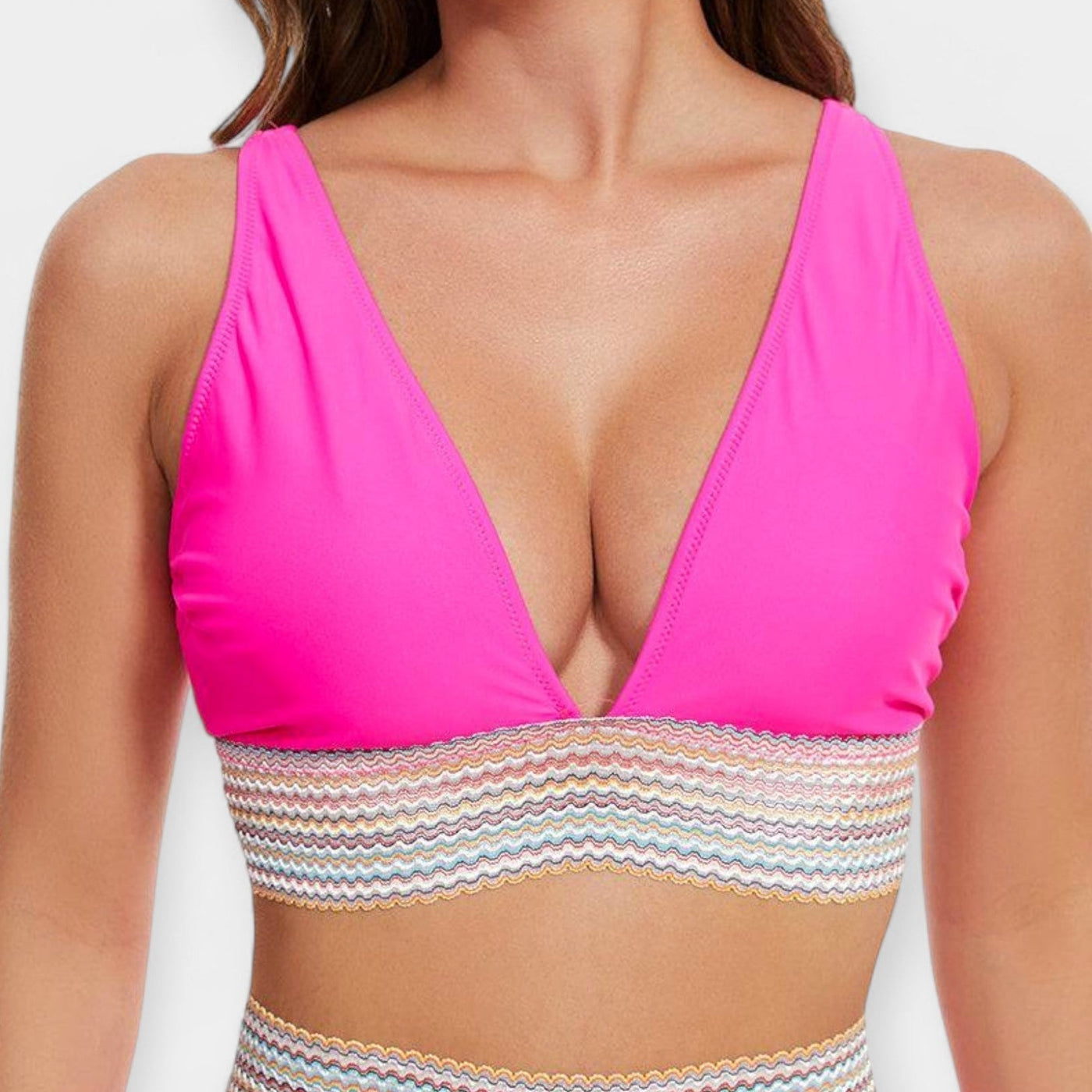 Magas derekú bikini párnázással