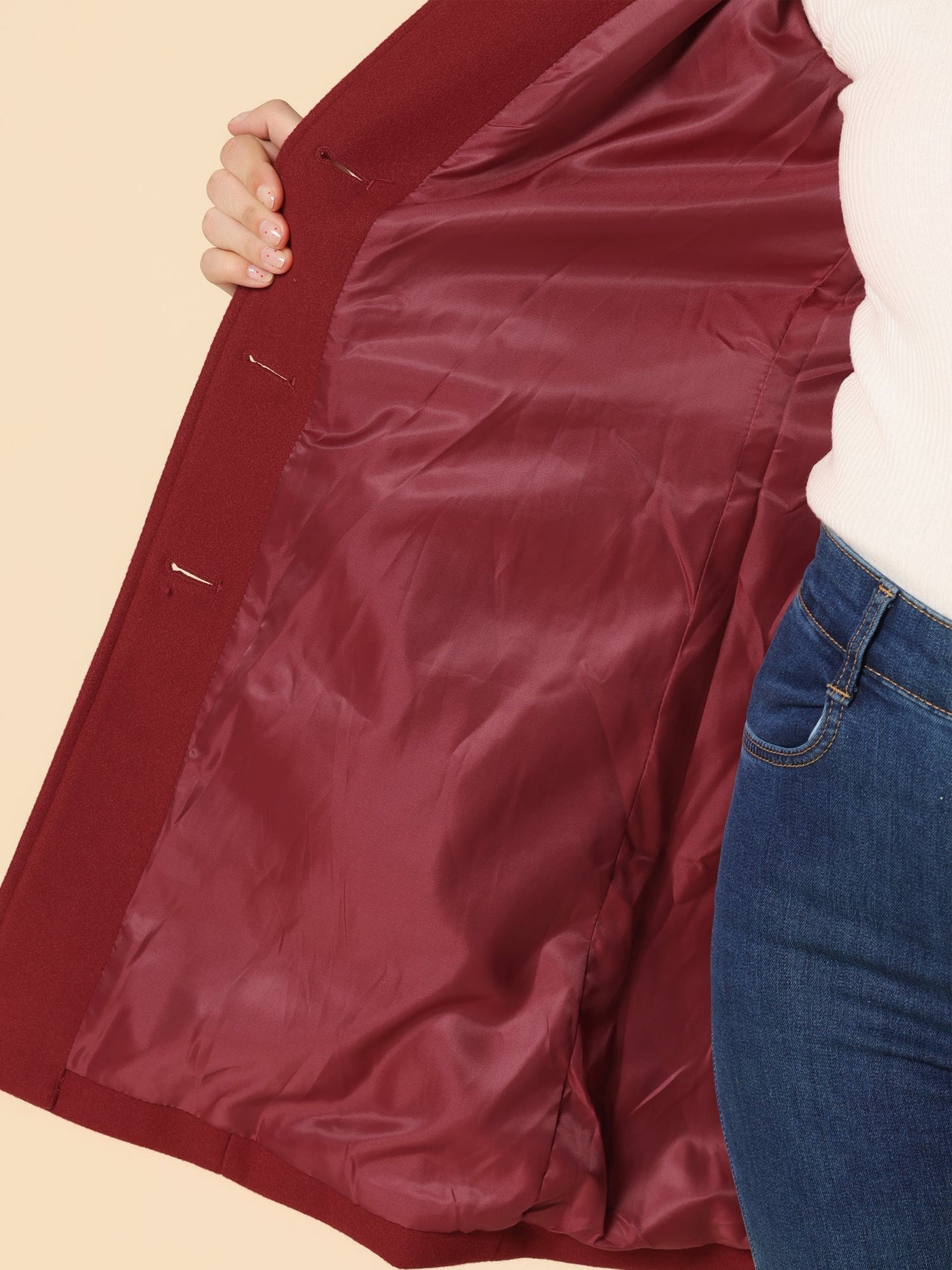 Josephine - Egygombos Téli Trench Kabát